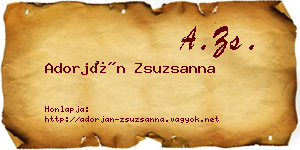Adorján Zsuzsanna névjegykártya