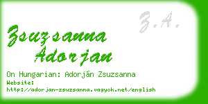 zsuzsanna adorjan business card