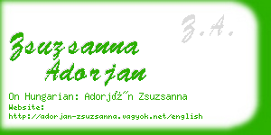 zsuzsanna adorjan business card